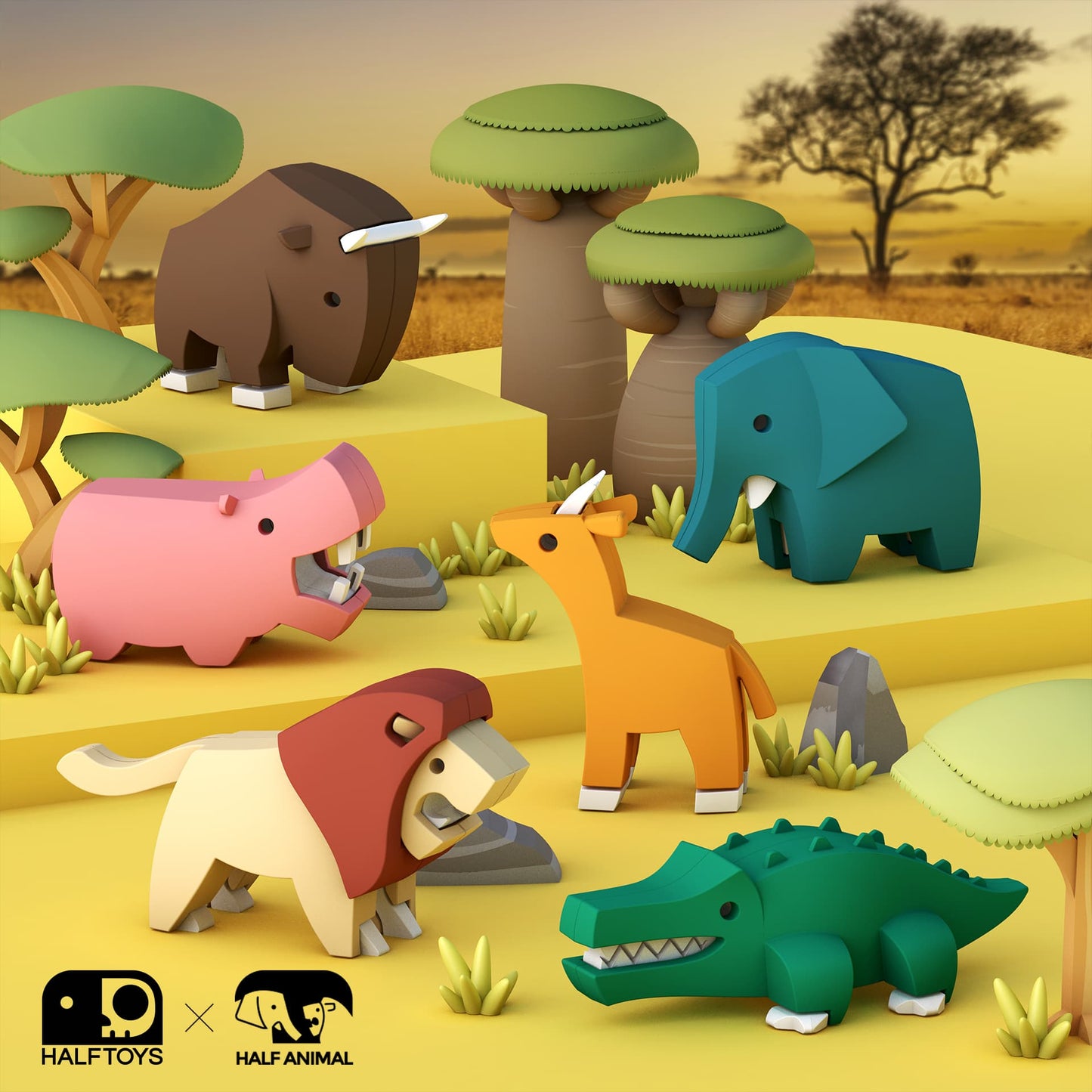 HalfToys Hippo 3D puzzle