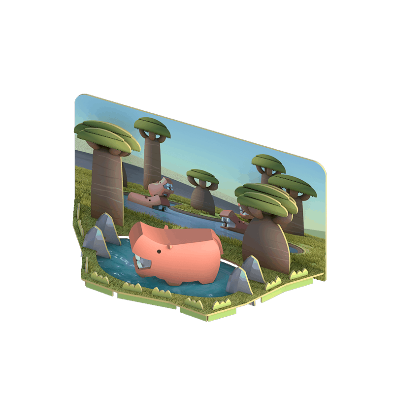 HalfToys Hippo 3D puzzle